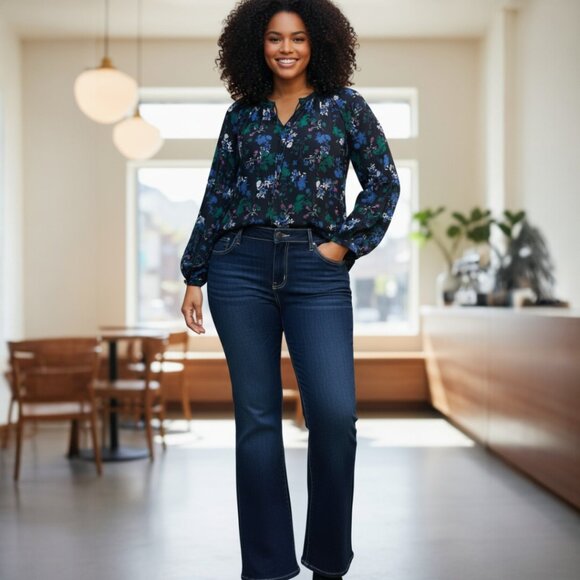 TORRID Luxe Slim Boot Super Stretch Jeans Plus 18 Tall Bootcut Flare Mid Rise - Picture 1 of 14